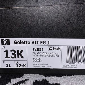 Adidas Kids' Goletto VII FG Soccer Shoes